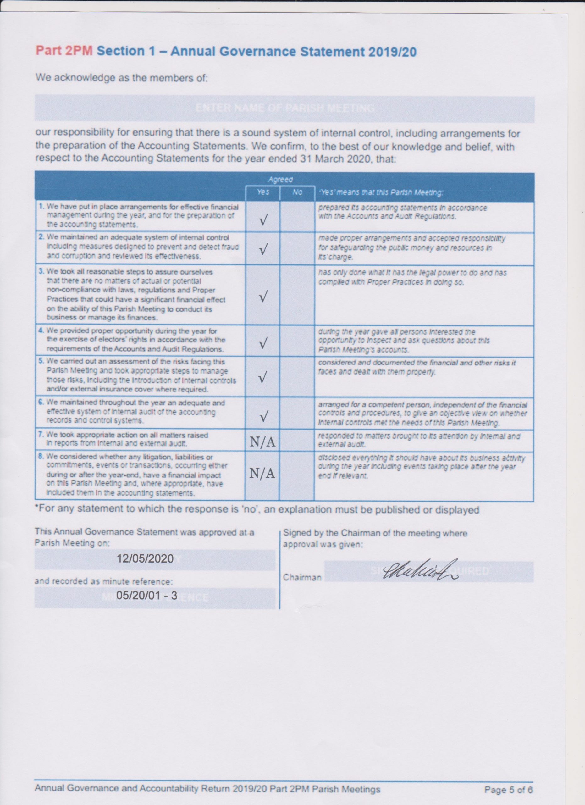 annual govenance statment 2019-2020